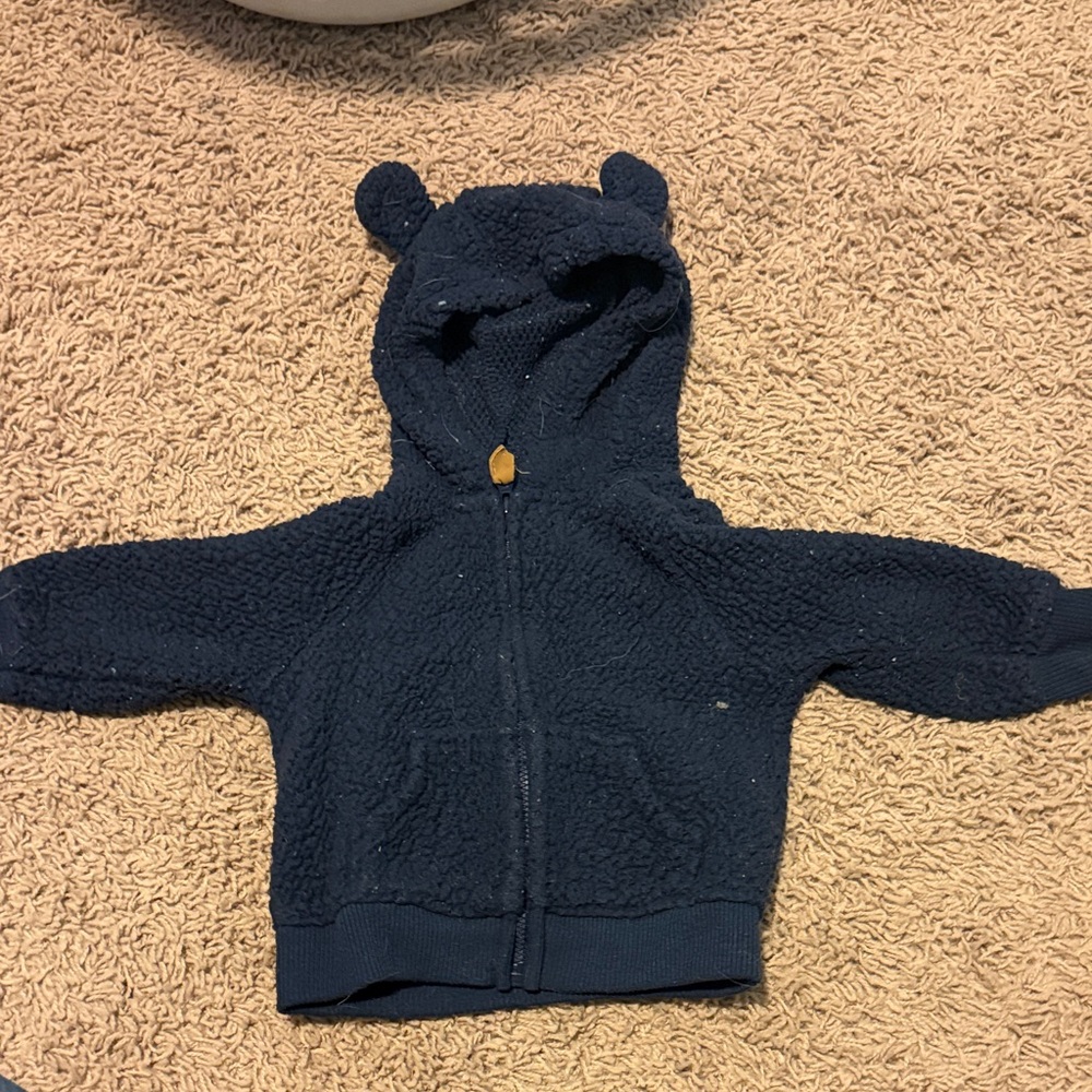 Carter's Navy Blue Fleece Hoodie with Ears